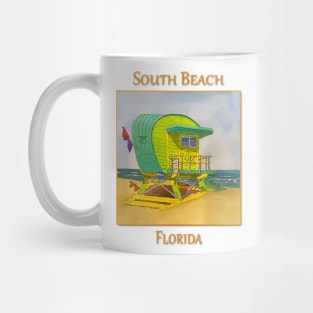 Cute Lifeguard tower in South Beach Miami Florida Mug